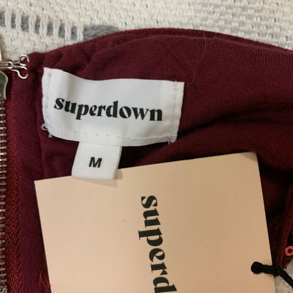 superdown Kaylie Sequin Mini Dress in Red - Picture 7 of 9